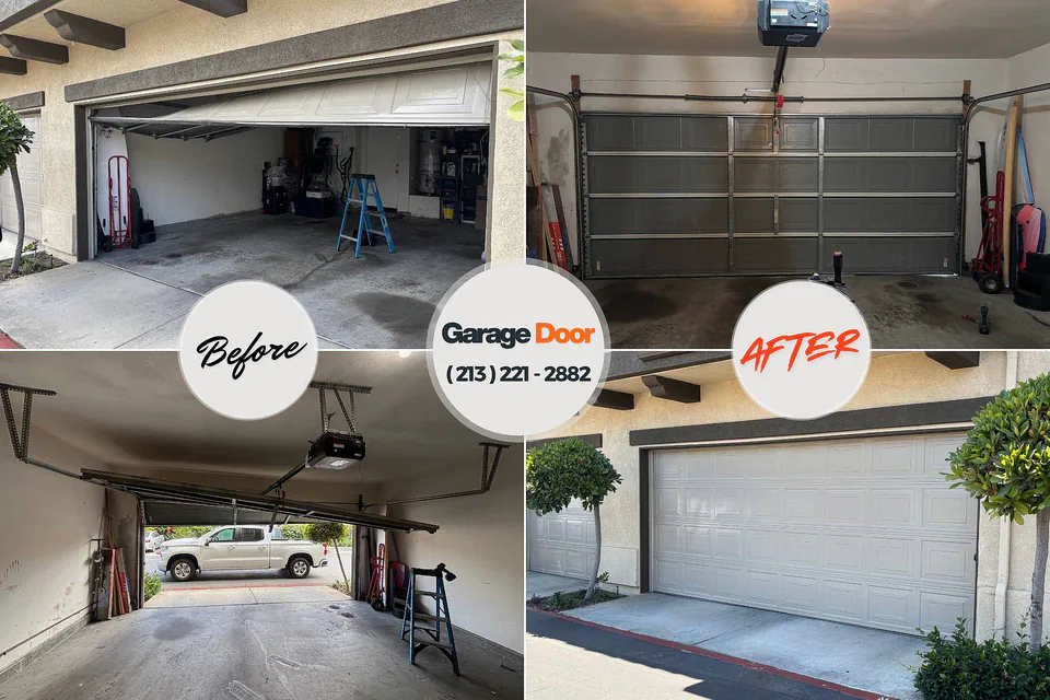 Before and after: garage door repair Trexlertown, PA